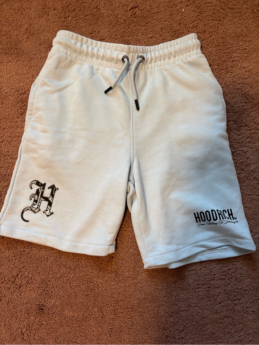 Light/Baby blue boy’s Logo Cotton Shorts